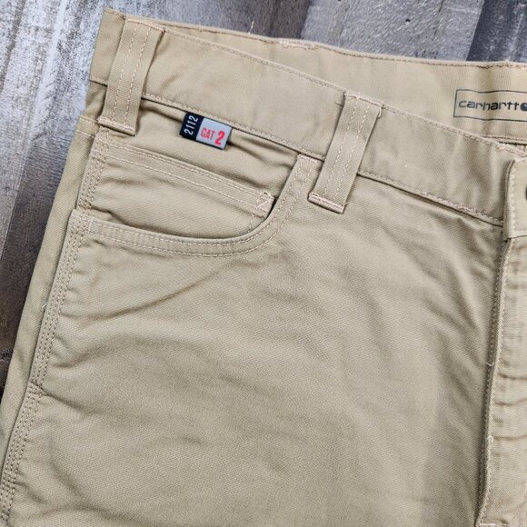 Mens Carhartt FR size 38x34 Relaxed Fit Rugged Flex Cat2 Canvas Work Pants - Picture 7 of 11